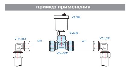 Пример применения обжимного тройника VTm.332