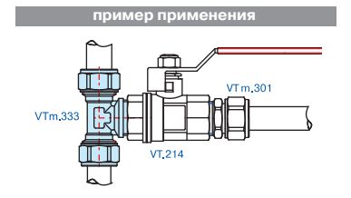 Пример применения обжимного тройника VTm.333