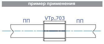 Пример применения муфты соединительной VTp.703