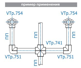 Пример применения крестовины VTp.741