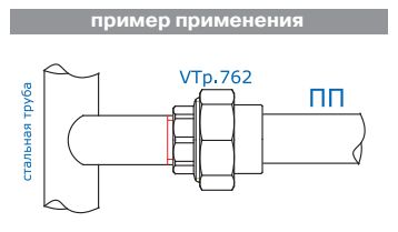 Пример применения муфты разборной VTp.762